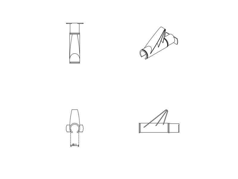 Dataflex Addit Kabelschlucker Einzugshilfe für 25 mm Kabelschlauch 860 Dataflex Addit Kabelschlucker Einzugshilfe für 25 mm Kabelschlauch 860