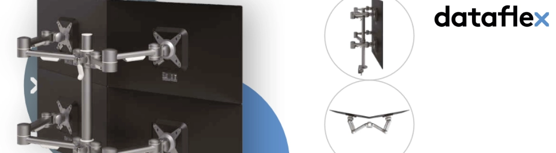 Dataflex Monitorhalterung für 4 Monitore, Tisch Monitorhalter