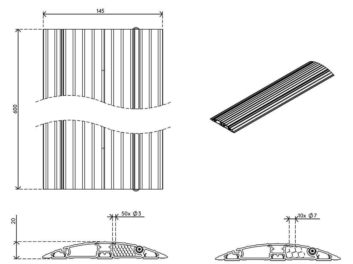 Technische Zeichnung Addit 60cm Technische Zeichnung Addit 60cm