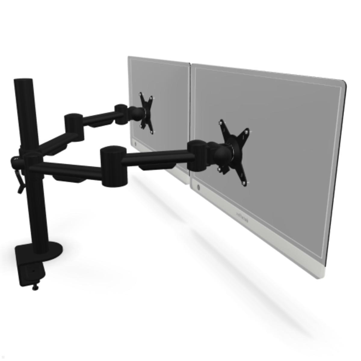 Dataflex Viewmate Monitorhalterung für 2 Monitore (52.633), schwarz, Seitenansicht Dataflex Viewmate Monitorhalterung für 2 Monitore (52.633), schwarz, Seitenansicht