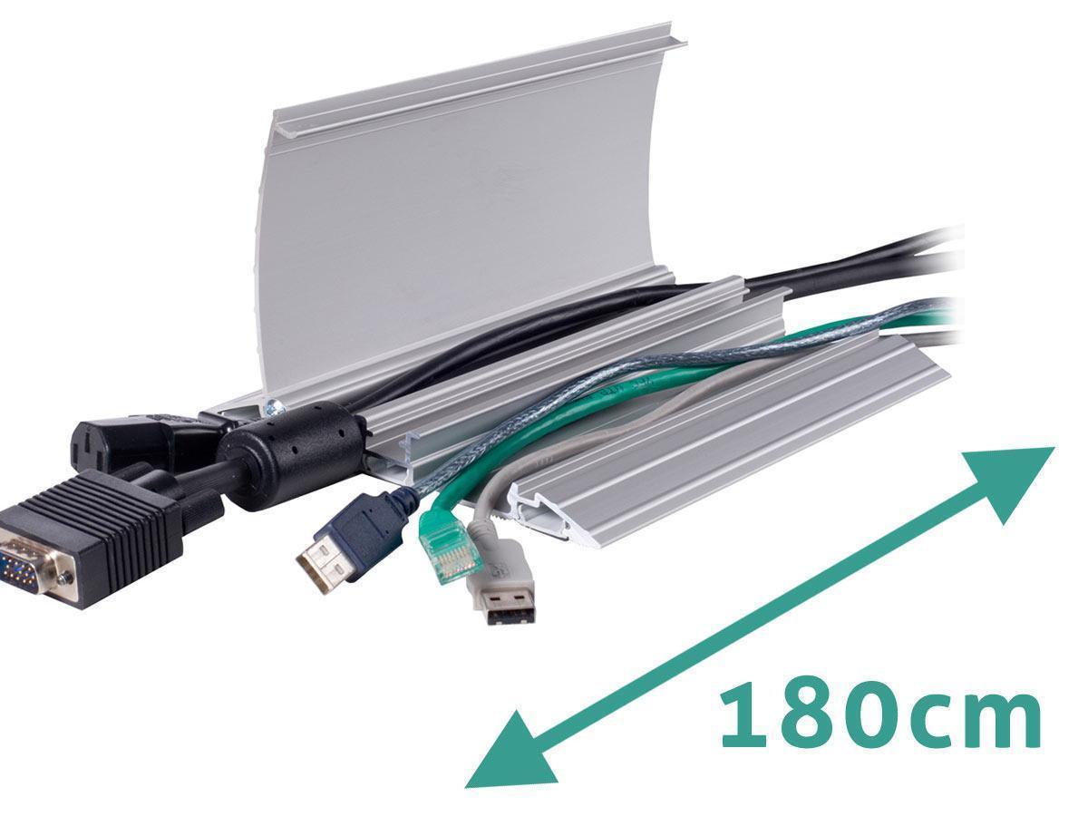 Dataflex Kabelbrücke aufklappbar Alu 180cm silber (31.432) Dataflex Kabelbrücke aufklappbar Alu 180cm silber (31.432)