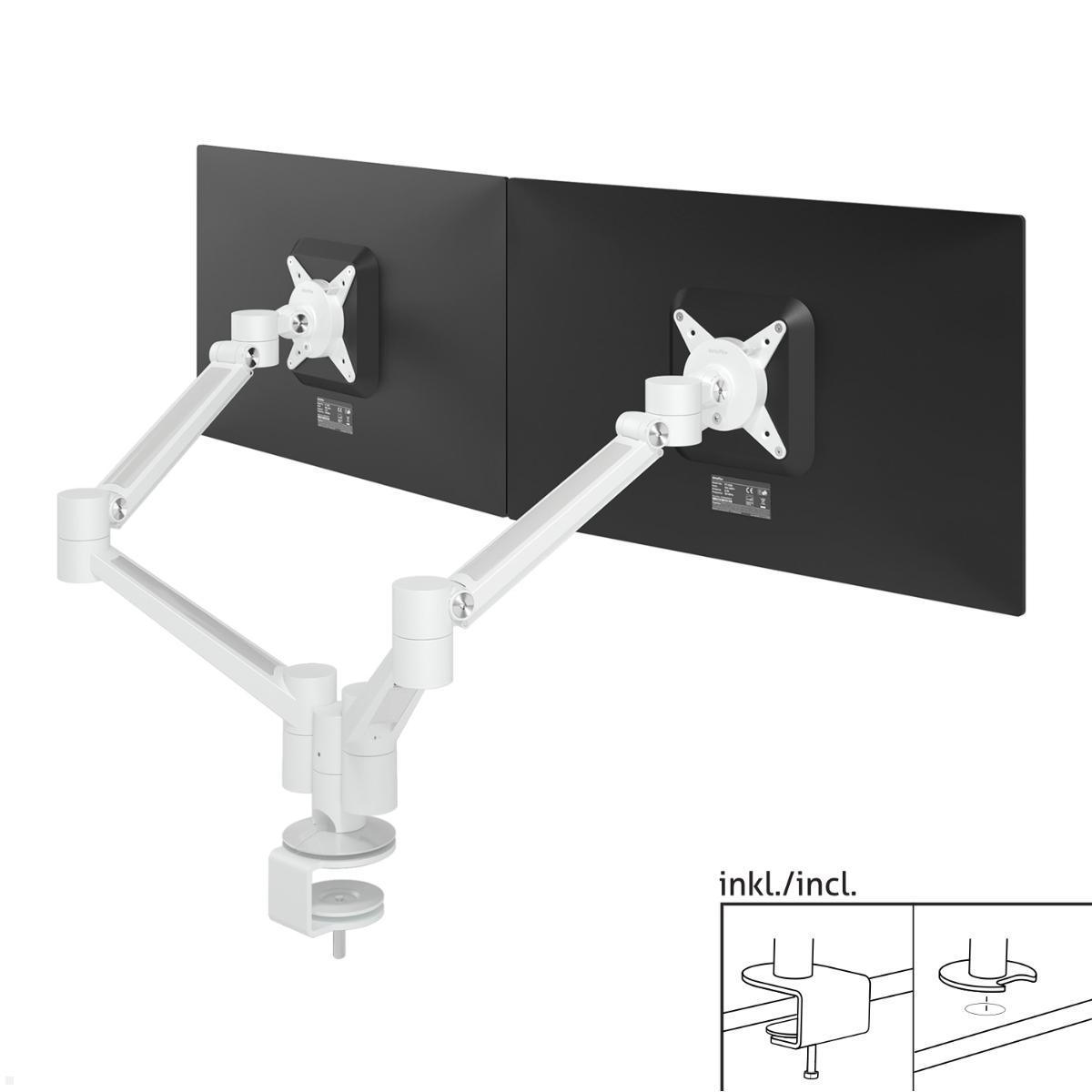 Monitorhalterung 2 Monitore Dataflex Viewlite Plus, weiß 58.650