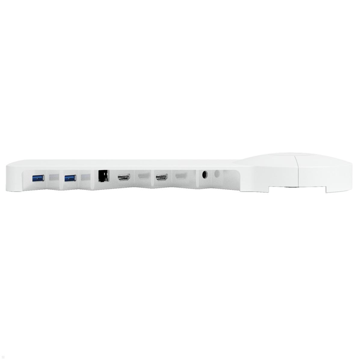 Dataflex Viewlite Link USB-C Dockingstation Tischklemme, weiß (58.810), Anschlüsse rechts