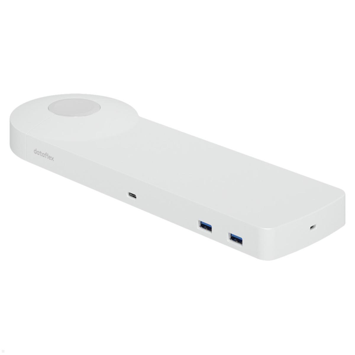 Dataflex Viewlite Link USB-C Dockingstation Tischklemme, weiß (58.810), Anschlüsse
